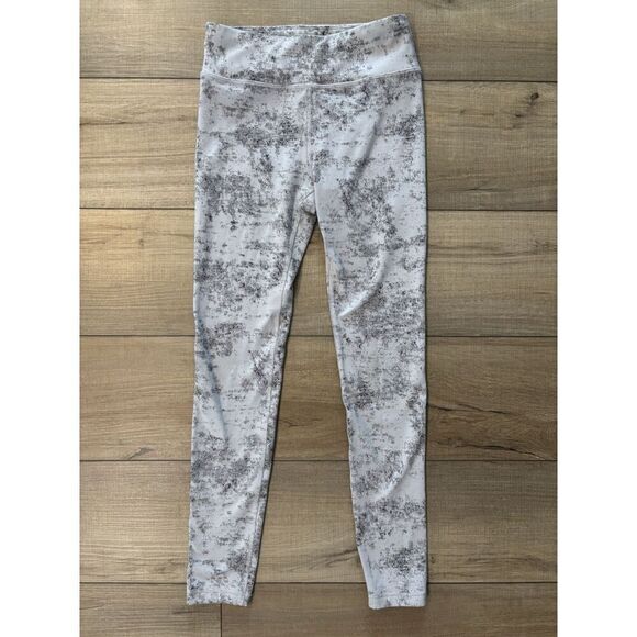 Athleta Girl High Rise Textured Chit Chat Tight Leggings Fog Gray L 12 Girls - Picture 3 of 3
